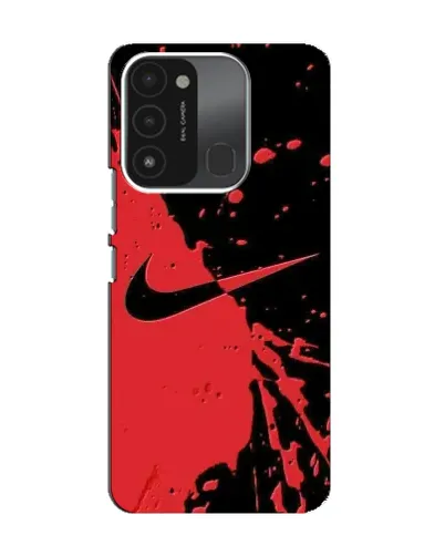 Чехол для TECNO Spark 8C с картинкой «Красные брызги Nike» Чехол для TECNO Spark 8C с картинкой «Красные брызги Nike»