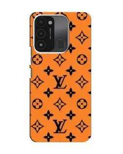 Чехол для TECNO Spark 8C с картинкой «Оранжевый стиль LV»
