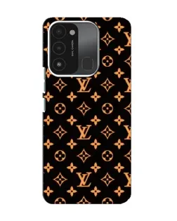Чехол для TECNO Spark 8C с картинкой «Золотая монограмма LV»