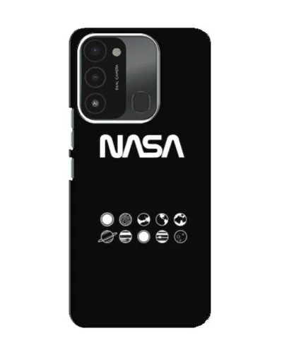 Чехол для TECNO Spark 8C с картинкой «NASA — технический принт»