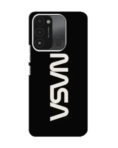 Чехол для TECNO Spark 8C с картинкой «NASA — вертикальный логотип»