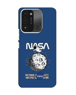 Чехол для TECNO Spark 8C с картинкой «NASA — лунная миссия»
