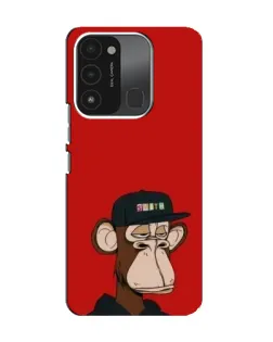 Чехол для TECNO Spark 8C с картинкой «Bored Ape — красный фон» Чехол для TECNO Spark 8C с картинкой «Bored Ape — красный фон»