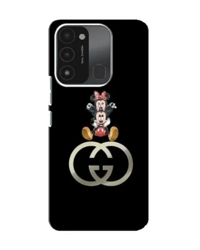 Чехол для TECNO Spark 8C с картинкой «Минни Маус на лого»