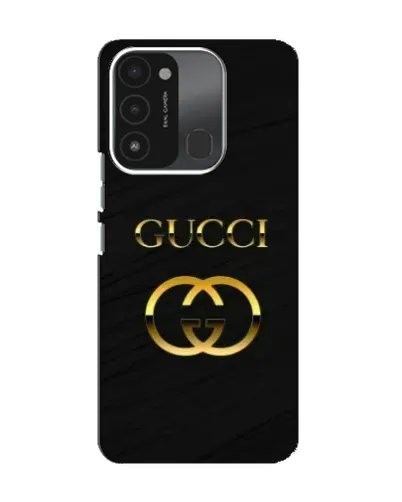Чехол для TECNO Spark 8C с картинкой «Золотой логотип Gucci»