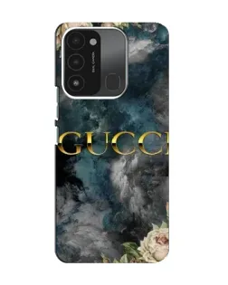 Чехол для TECNO Spark 8C с картинкой «Абстрактные цветы Gucci»