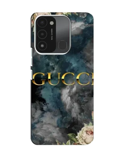 Чехол для TECNO Spark 8C с картинкой «Абстрактные цветы Gucci»