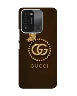 Чехол для TECNO Spark 8C с картинкой «Gucci — золотая бабочка»