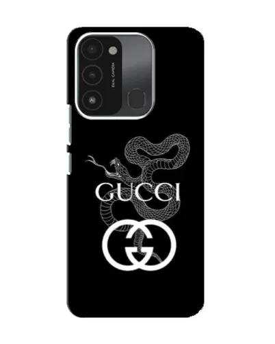 Чехол для TECNO Spark 8C с картинкой «Gucci — серебряная змея»