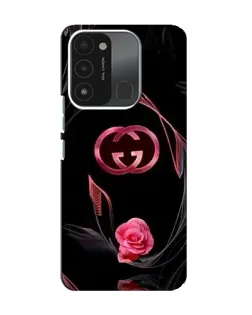 Чехол для TECNO Spark 8C с картинкой «Gucci — неоновая роза»