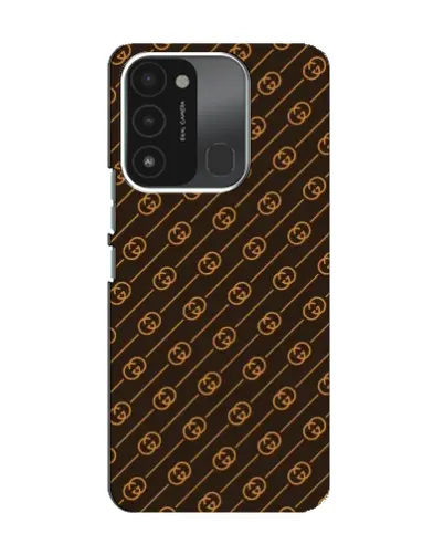 Чехол для TECNO Spark 8C с картинкой «Gucci — золотые диагонали»