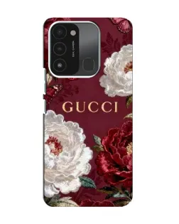 Чехол для TECNO Spark 8C с картинкой «Gucci — бордовые розы»