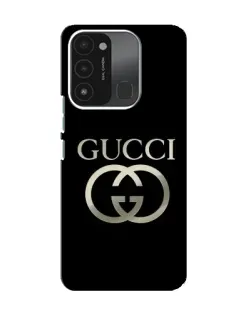 Чехол для TECNO Spark 8C с картинкой «Gucci — золото на черном»