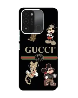 Чехол для TECNO Spark 8C с картинкой «Gucci — герои Disney и монограмма»