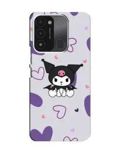 Чехол для TECNO Spark 8C с картинкой «Kuromi и лавандовые сердца»