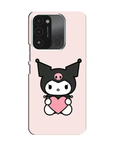 Чехол для TECNO Spark 8C с картинкой «Kuromi и сердце»