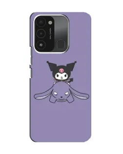 Чехол для TECNO Spark 8C с картинкой «Kuromi на лиловом фоне»