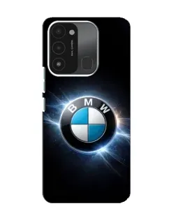 Чехол для TECNO Spark 8C с картинкой «BMW — неоновое сияние»