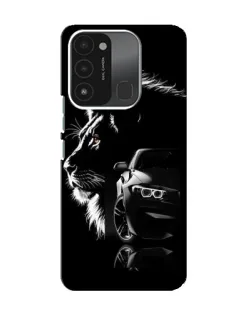 Чехол для TECNO Spark 8C с картинкой «BMW и лев» Чехол для TECNO Spark 8C с картинкой «BMW и лев»