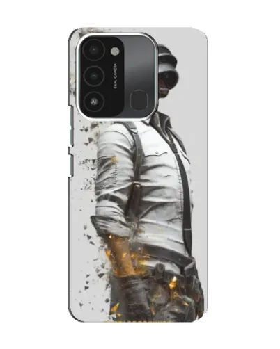 Чехол для TECNO Spark 8C с картинкой «PUBG — боец в пыли»