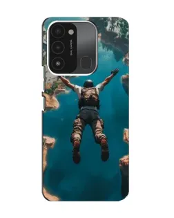 Чехол для TECNO Spark 8C с картинкой «PUBG — свободное падение»