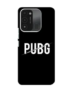Чехол для TECNO Spark 8C с картинкой «PUBG — белый логотип»