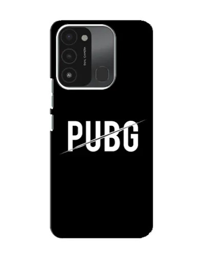 Чехол для TECNO Spark 8C с картинкой «PUBG — белый логотип»