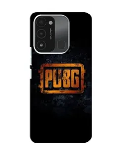 Чехол для TECNO Spark 8C с картинкой «PUBG — золотой логотип»