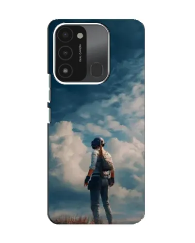Чехол для TECNO Spark 8C с картинкой «Герой PUBG на скале»
