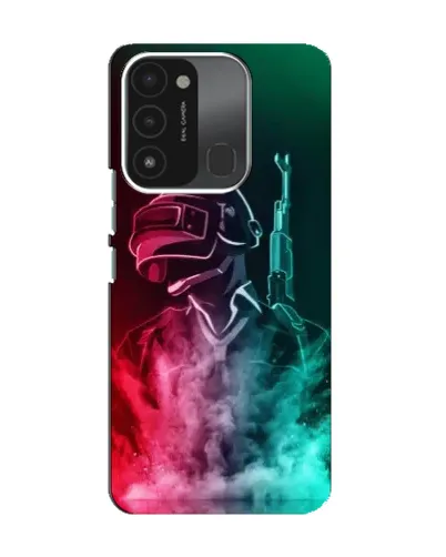 Чехол для TECNO Spark 8C с картинкой «PUBG — огненный воин»