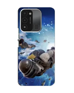Чехол для TECNO Spark 8C с картинкой «Десант PUBG — прыжок»