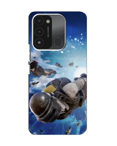 Чехол для TECNO Spark 8C с картинкой «Десант PUBG — прыжок»