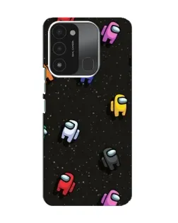 Чехол для TECNO Spark 8C с картинкой «Космический паттерн Among Us»