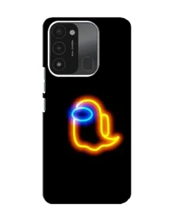 Чехол для TECNO Spark 8C с картинкой «Among Us неоновое сияние»