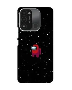 Чехол для TECNO Spark 8C с картинкой «Красный Among Us»