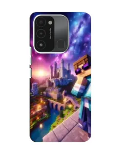 Чехол для TECNO Spark 8C с картинкой «Стив и космос»