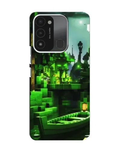 Чехол для TECNO Spark 8C с картинкой «Minecraft лесной пейзаж»