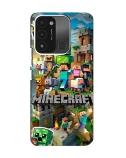 Чехол для TECNO Spark 8C с картинкой «Замок Minecraft»