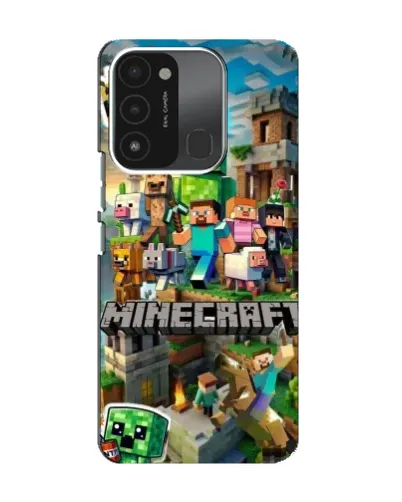 Чехол для TECNO Spark 8C с картинкой «Замок Minecraft»