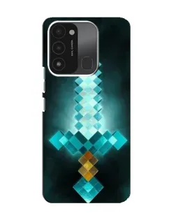 Чехол для TECNO Spark 8C с картинкой «Алмазный меч неон»