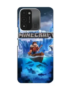 Чехол для TECNO Spark 8C с картинкой «Minecraft ледяной мир»
