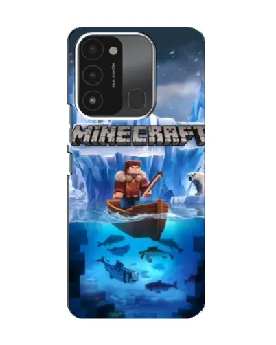 Чехол для TECNO Spark 8C с картинкой «Minecraft ледяной мир»