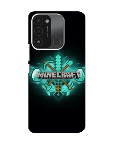 Чехол для TECNO Spark 8C с картинкой «Minecraft Diamond лого»