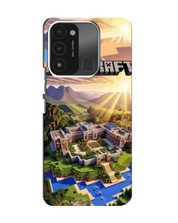 Чехол для TECNO Spark 8C с картинкой «Minecraft панорама»