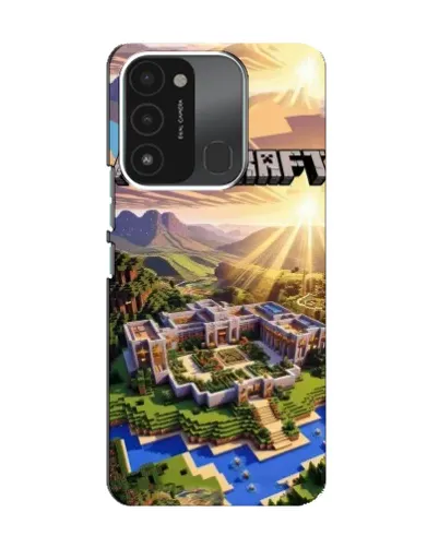 Чехол для TECNO Spark 8C с картинкой «Minecraft панорама»