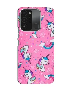 Чехол для TECNO Spark 8C с картинкой «Unicorn паттерн розовый» Чехол для TECNO Spark 8C с картинкой «Unicorn паттерн розовый»