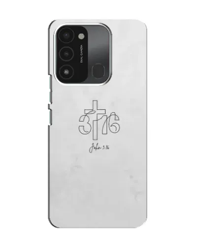 Чехол для TECNO Spark 8C с картинкой «Иоанна 3:16 Крест» Чехол для TECNO Spark 8C с картинкой «Иоанна 3:16 Крест»
