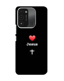 Чехол для TECNO Spark 8C с картинкой «Сердце - Jesus»