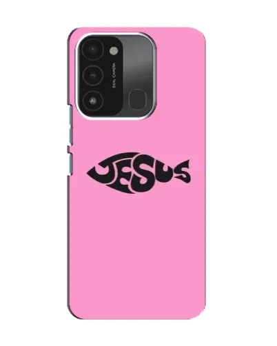 Чехол для TECNO Spark 8C с картинкой «Розовый символ Jesus» Чехол для TECNO Spark 8C с картинкой «Розовый символ Jesus»