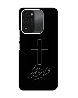 Чехол для TECNO Spark 8C с картинкой «Графический крест Jesus»